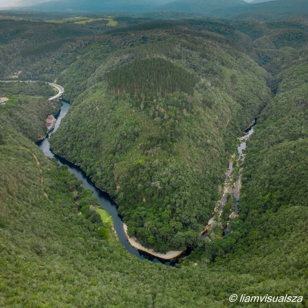 Aerial view of river